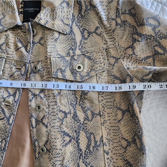 Colebrook and Co leather snake print jacket - Picture 6 of 10
